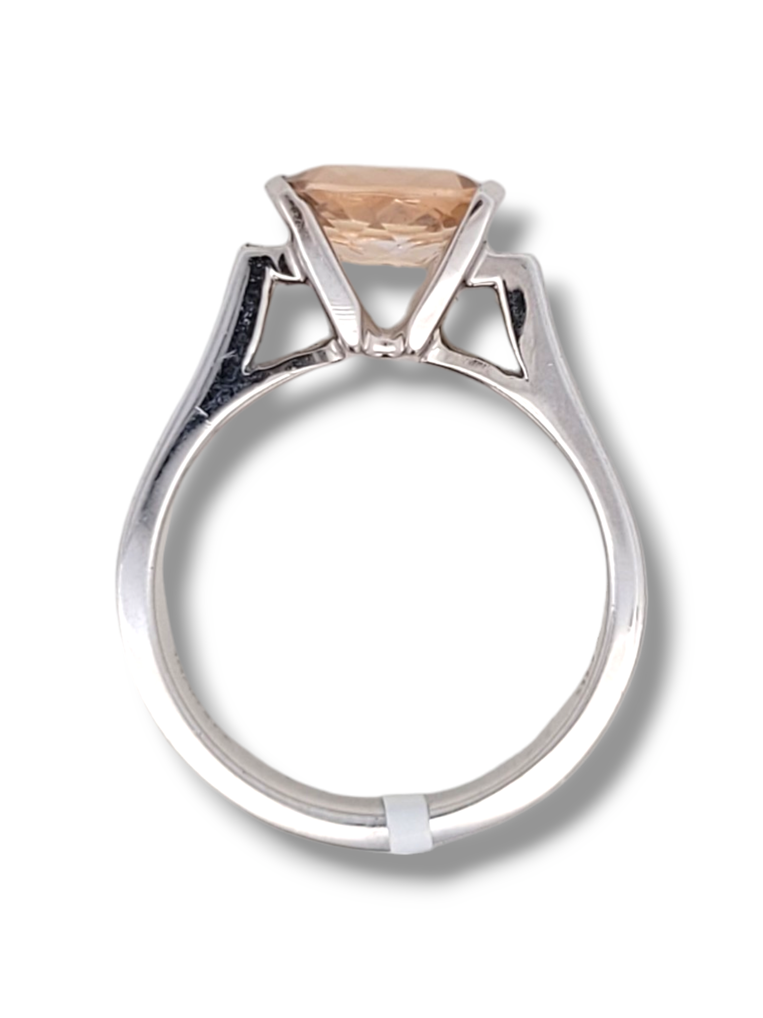 14KW Oval Morganite and Diamond Ring