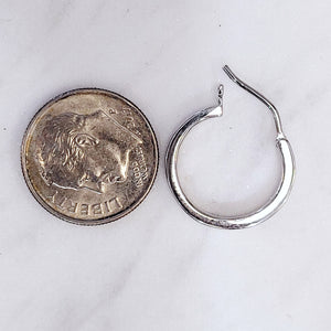 Sterling Diamond Accent Beaded Hoop Earrings