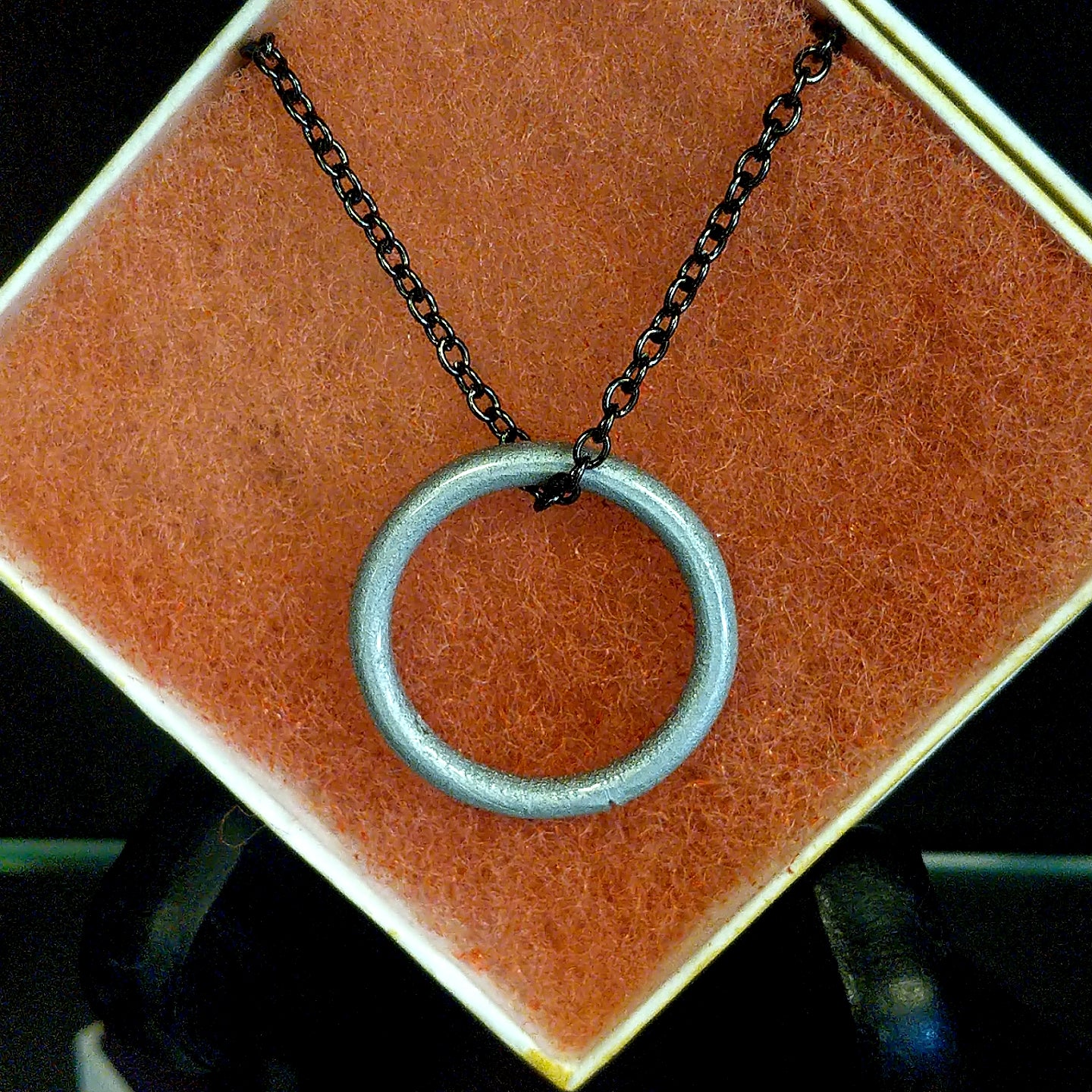 Silver & White Ring Necklace
