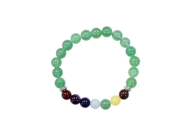 Chakra Aventurine Bead Bracelet