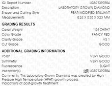 Load image into Gallery viewer, 1.04ct Lab Grown Pear Shape Diamond - Red Purplish