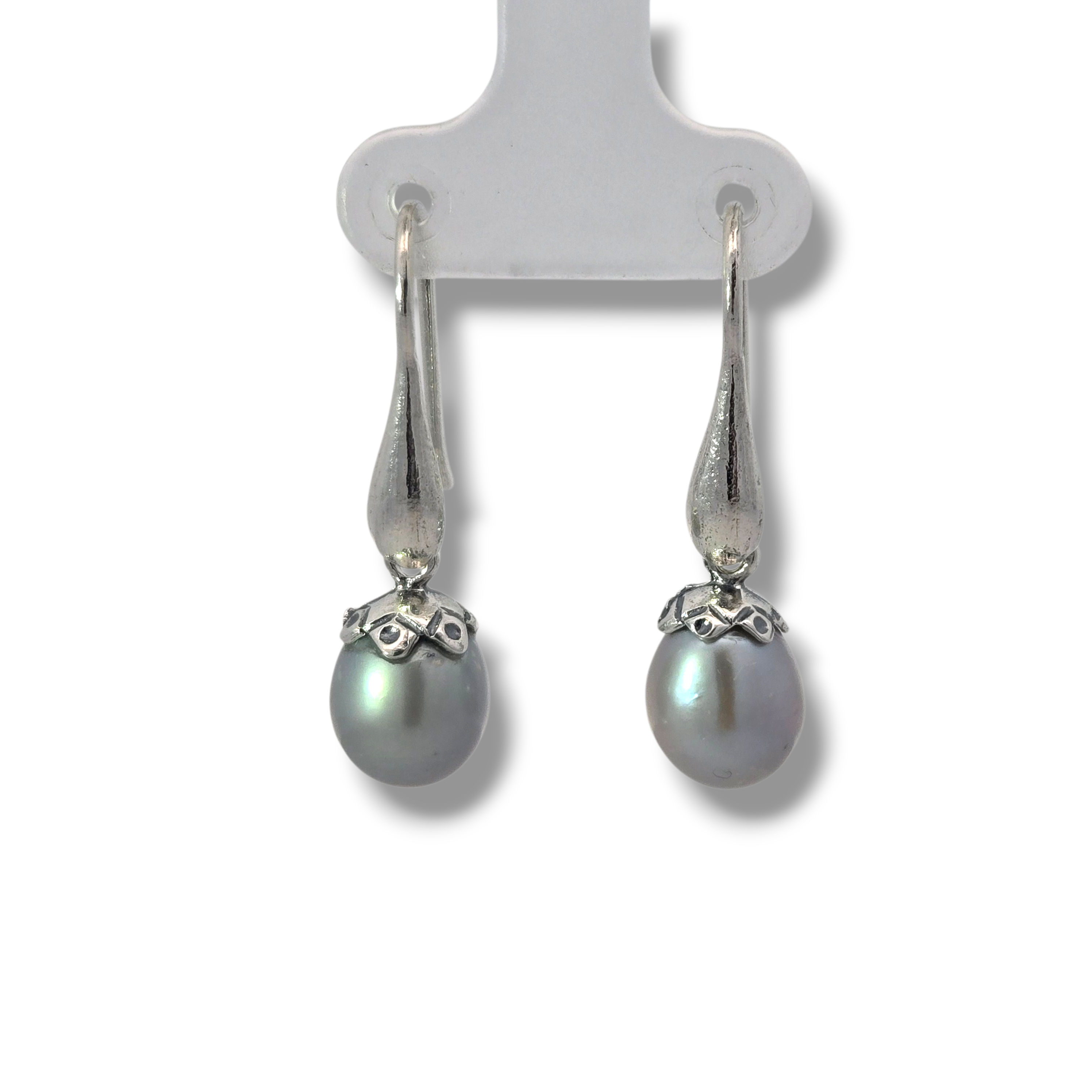 Sterling Silver Gray Earrings
