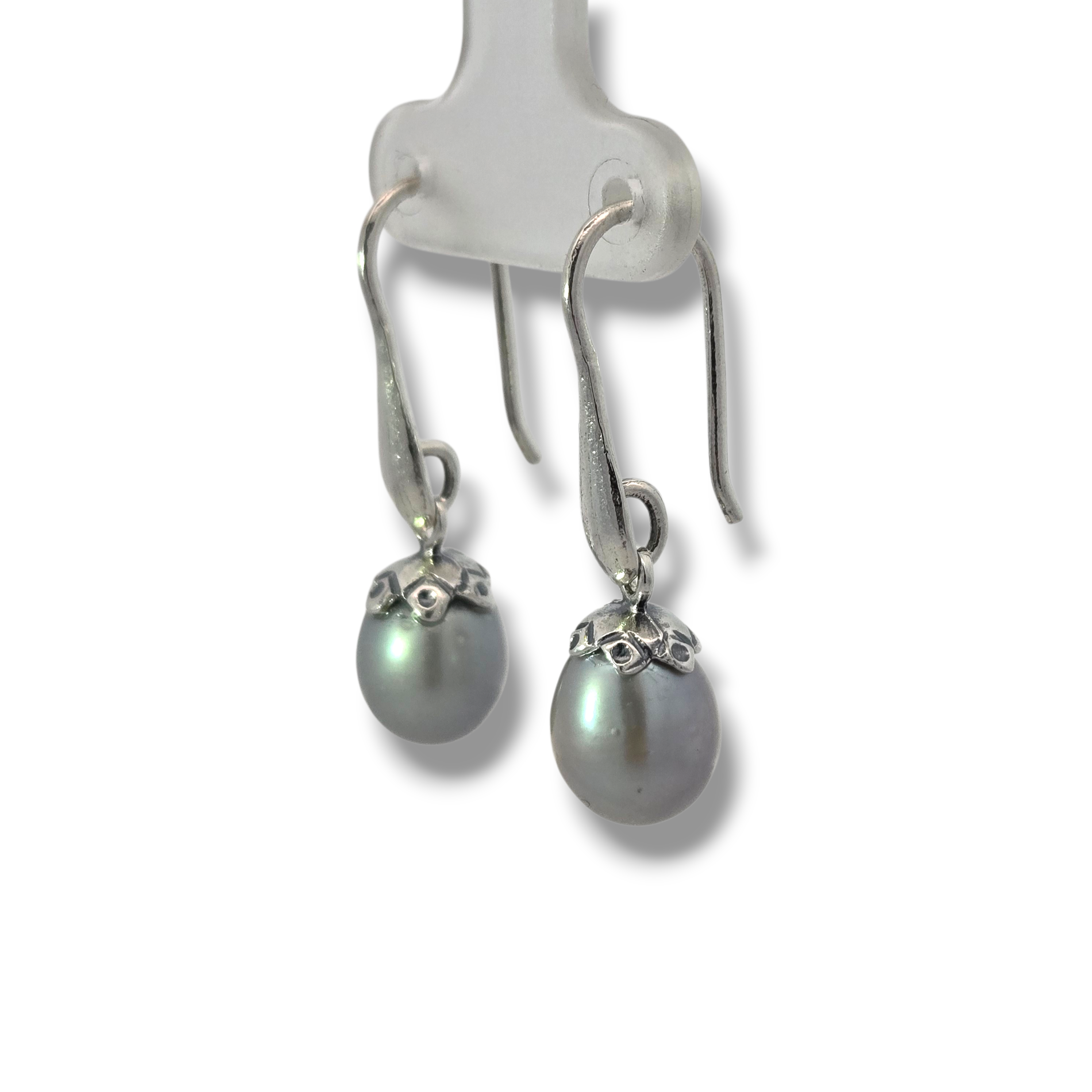 Sterling Silver Gray Earrings