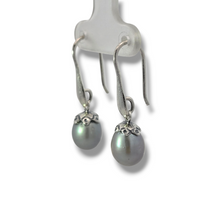 Load image into Gallery viewer, Sterling Silver Gray Earrings