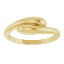 Load image into Gallery viewer, 14K Yellow Gold Domed Bypass Ring