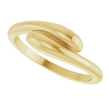 Load image into Gallery viewer, 14K Yellow Gold Domed Bypass Ring
