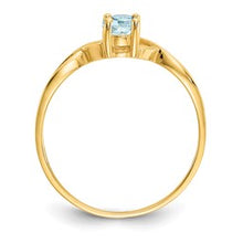 Load image into Gallery viewer, 10k Polished Genuine Aquamarine Birthstone Ring