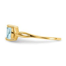Load image into Gallery viewer, 10k Polished Genuine Aquamarine Birthstone Ring