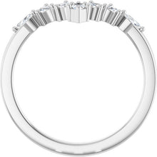 Load image into Gallery viewer, 14KW 1/5 CTW Lab Grown Marquise Diamond Contour Band