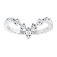 Load image into Gallery viewer, 14KW 1/5 CTW Lab Grown Marquise Diamond Contour Band
