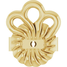 Load image into Gallery viewer, 14K Yellow Gold 7x5 mm Oval 4-Prong Lightweight Threaded Stud Earring Mounting
