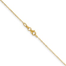 Load image into Gallery viewer, 14K Polished and Diamond-cut 0.9mm Solid Flat Oval Link 18 Inch Chain