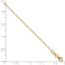 Load image into Gallery viewer, 14K Polished and Diamond-cut 0.9mm Solid Flat Oval Link 18 Inch Chain