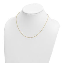 Load image into Gallery viewer, 14K Polished and Diamond-cut 0.9mm Solid Flat Oval Link 18 Inch Chain