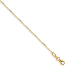Load image into Gallery viewer, 14K Polished and Diamond-cut 0.9mm Solid Flat Oval Link 18 Inch Chain