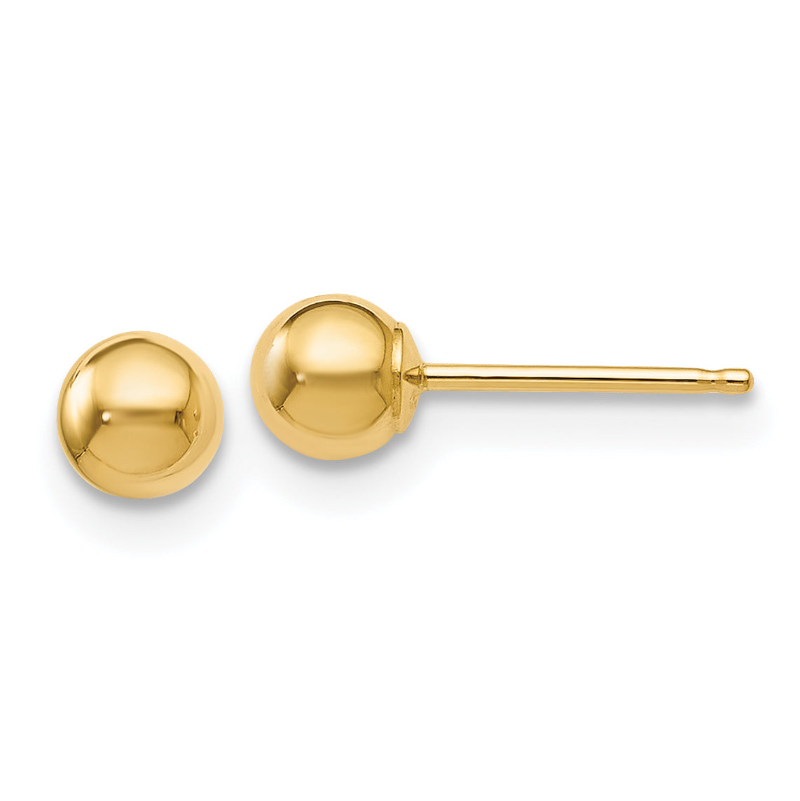 14KY Ball Stud Earrings