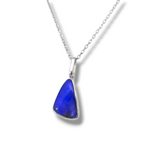 Load image into Gallery viewer, Sterling Silver Australian Boulder Opal Necklace
