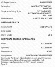 Load image into Gallery viewer, 2.06 Lab Grown Diamond Radiant