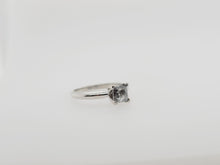 Load image into Gallery viewer, Salt and Pepper Princess Cut Diamond and Platinum Ring