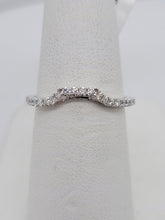 Load image into Gallery viewer, 14KW 1/5ctwLab Grown Diamond Contour Wedding Band