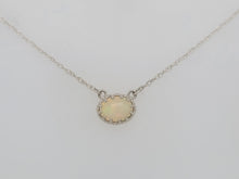 Load image into Gallery viewer, Sterling Silver Ethiopian Opal Crown Necklace