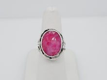 Load image into Gallery viewer, Sterling Silver and Oval Ruby Ring