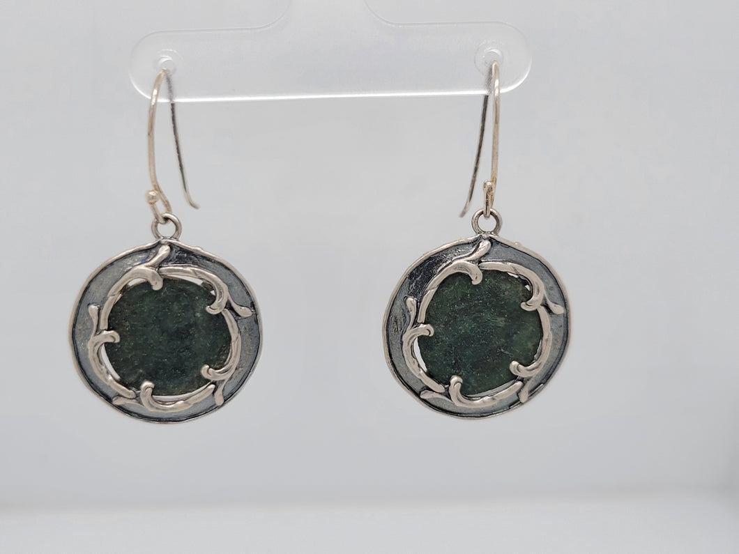 Sterling Silver Ancient Roman Coin Earrings
