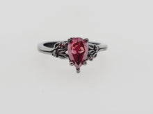 Load image into Gallery viewer, Black Rhodium 14k Red Diamond Engagement Ring