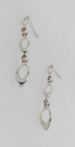 Sterling Silver Diamond Accent Dangle Earrings