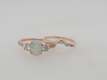 Load image into Gallery viewer, Custom Opal and Lab Grown Diamond Accent Band