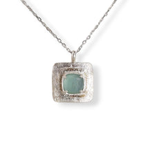 Load image into Gallery viewer, Sterling and Roman Glass Double Square Necklace