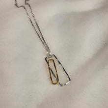 Load image into Gallery viewer, Sterling/GP Rectangle Necklace