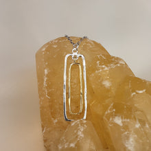 Load image into Gallery viewer, Sterling/GP Rectangle Necklace