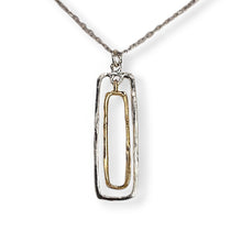 Load image into Gallery viewer, Sterling/GP Rectangle Necklace