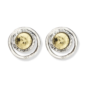 Sterling/GP Double Circle Earrings