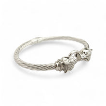 Load image into Gallery viewer, Estate Sterling Two Panthers Bracelet