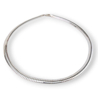 Estate Sterling Omega Necklace 18