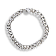 Load image into Gallery viewer, Estate Sterling Curb Chain Bracelet, Magnt Clasp