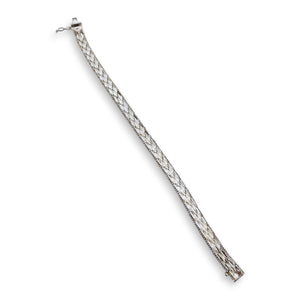 Estate Sterling Chevron Flexible Bracelet