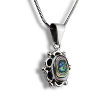 Load image into Gallery viewer, Estate Sterling Oval Abalone Pendant