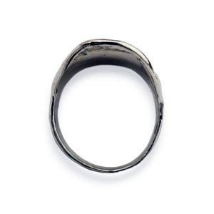 Sterling Oval Textured Ring
