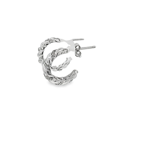 Load image into Gallery viewer, Sterling Silver CZ Shrimp Earrings