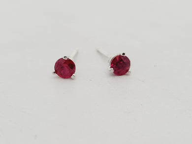 14KW 0.55 CTW Natural Ruby Stud Earrings