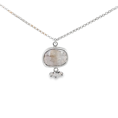 Sillimanite and Champagne Zircon Pendant Necklace