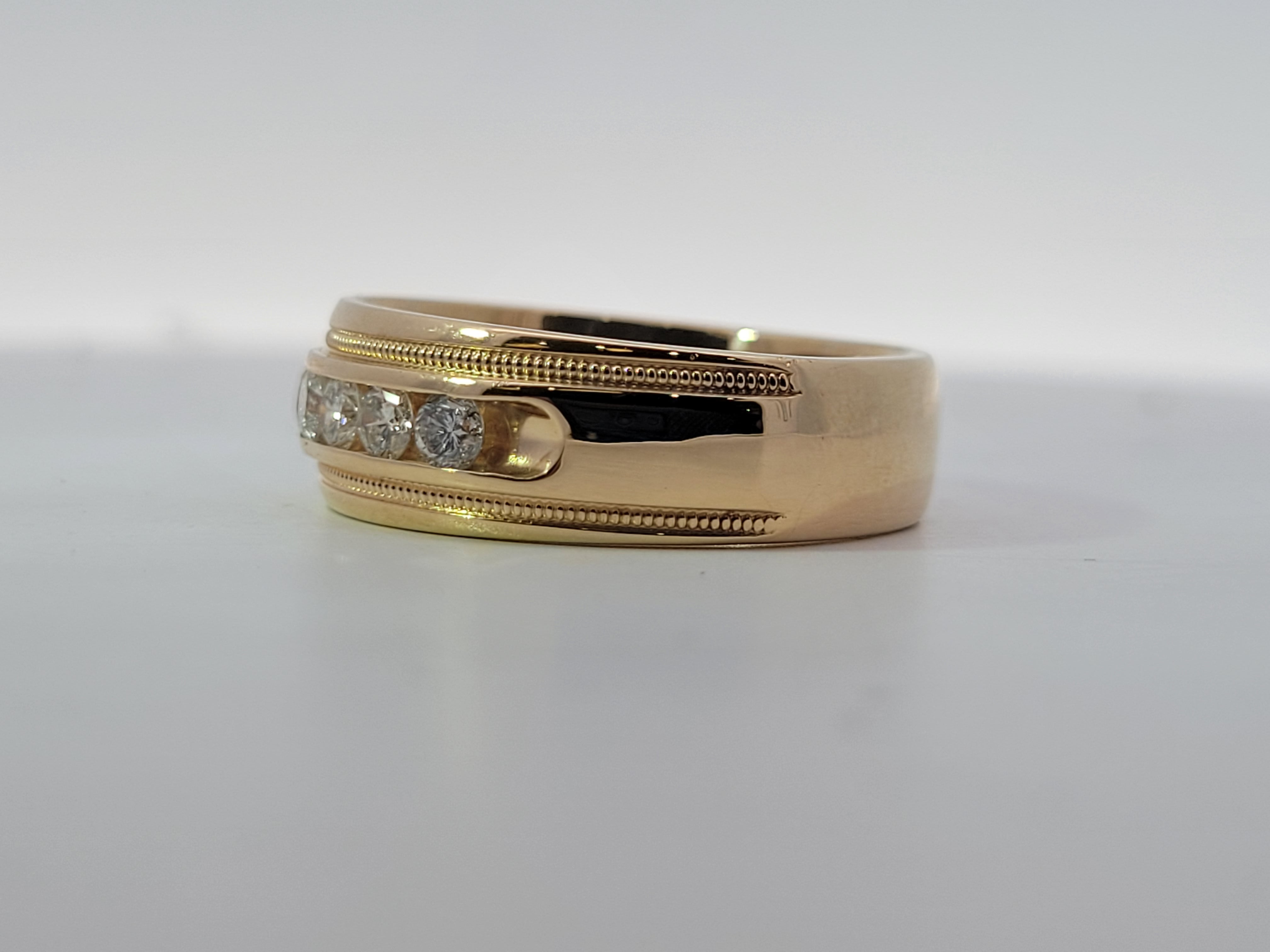 14k Yellow Estate Diamond Band