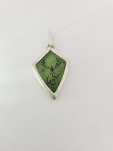 Load image into Gallery viewer, Custom  Sterling Framed custom cut intaglio jade phoenix