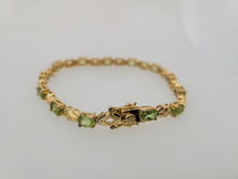 Load image into Gallery viewer, Vermeil and Peridot Tennis Bracelet - Estate
