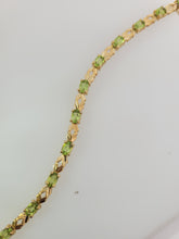 Load image into Gallery viewer, Vermeil and Peridot Tennis Bracelet - Estate