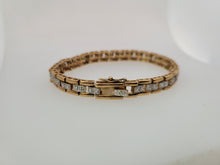 Load image into Gallery viewer, Vermeil Two Tone Bracelet with Diamond Accents - Estate