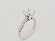 Load image into Gallery viewer, Estate Lab Grown 1.55CT Cushion Cut Platinum Engagement Ring